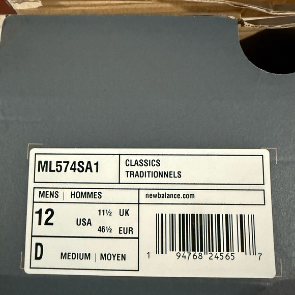 New Balance 574 Men's Eclipse Red Sneakers Athletic Shoes ML574SA1 - Picture 6 of 6